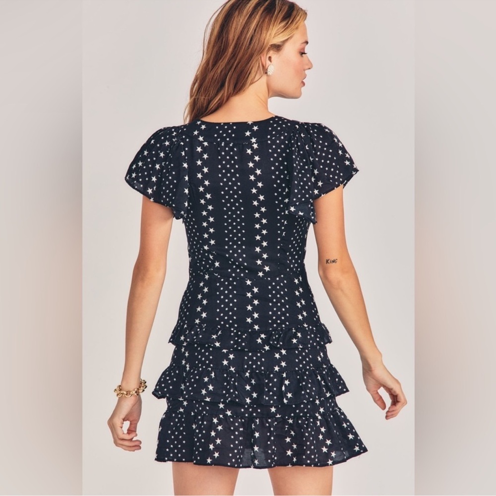 LoveShackFancy • Mini Dress • Higgins • Black Satin • Silk Blend • MSRP $595 - Picture 3 of 12